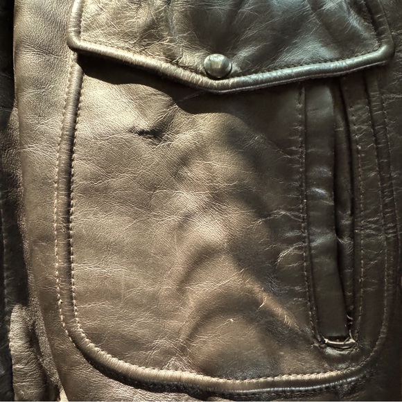 Vintage Bomber/Aviator leather jacket -Size 42 - Picture 4 of 12